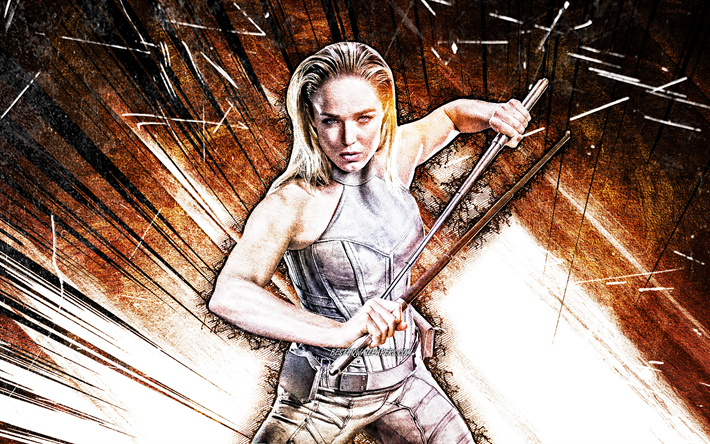 Download wallpapers k white canary grunge art sara lance superheroes brown abstract rays dc ics white canary k for desktop free pictures for desktop free