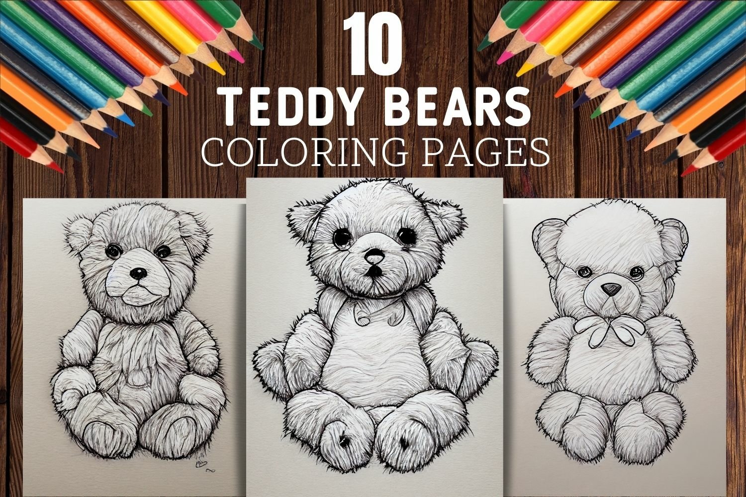 Teddy bears coloring pages
