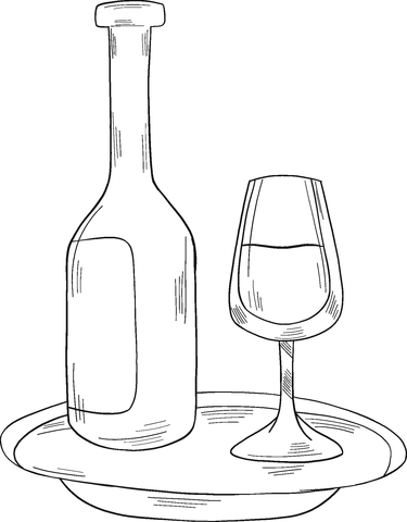 Wine coloring page free printable coloring pages