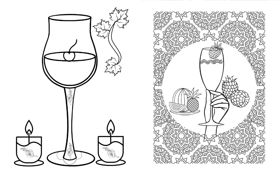 Cheers wine coloring book for women an adult coloring book lohar dakota books