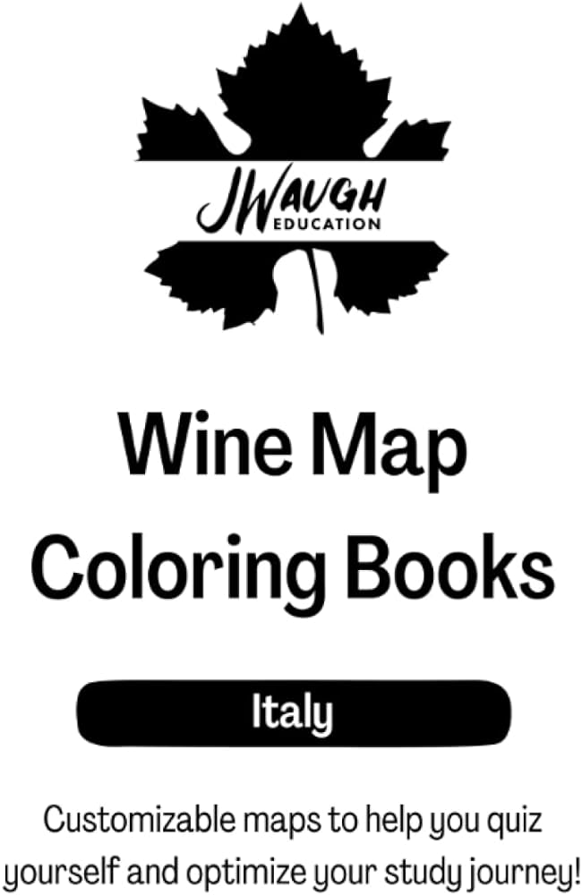 Wine map coloring book