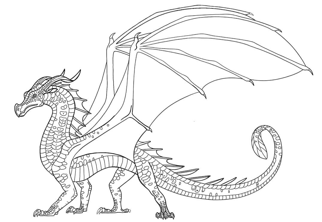 Wings of fire coloring pages pictures free printable dragon coloring page prince dragon wings of fire