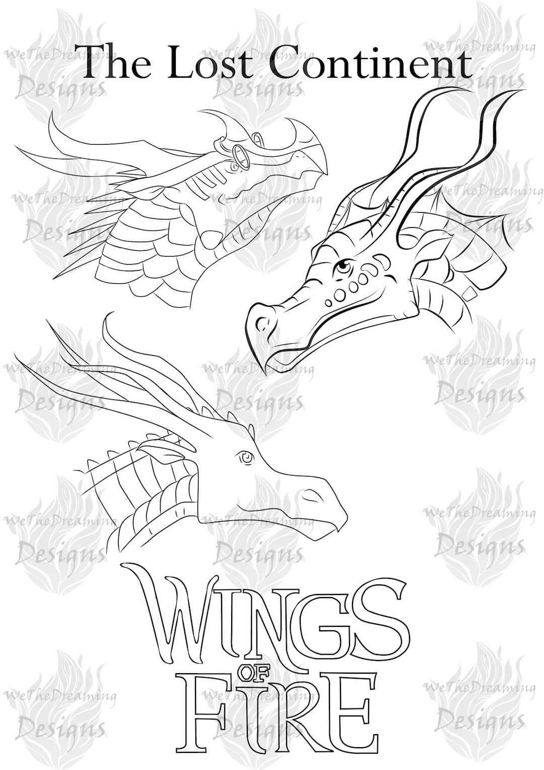 Wings of fire the lost continent printable coloring page hivewing silkwing leafwing
