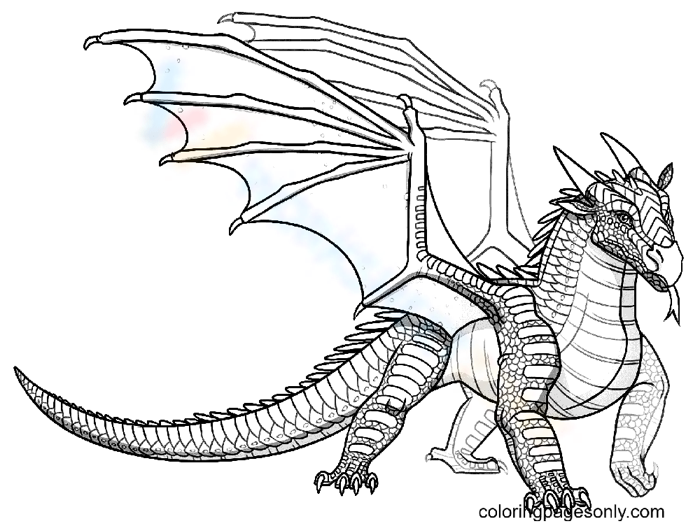 Free printable wings of fire coloring pages for kids