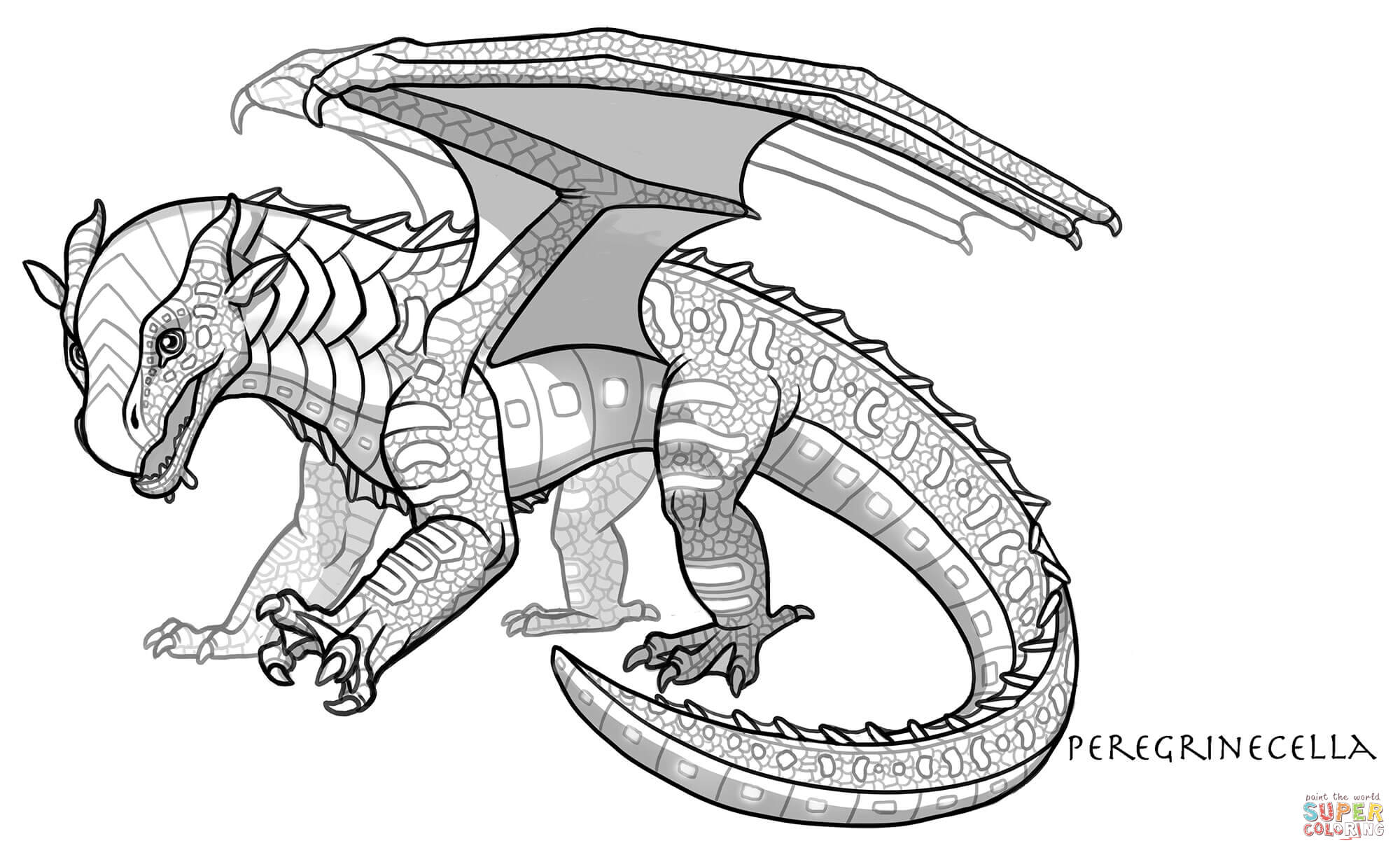 Baby seawing dragon coloring page free printable coloring pages