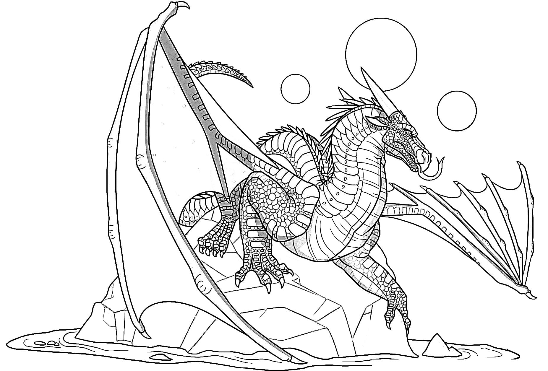 Wings of fire coloring pages