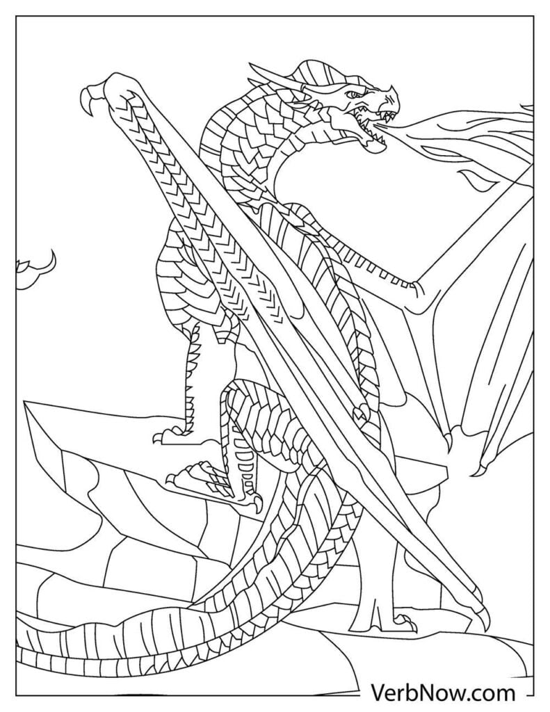 Free wings of fire coloring pages book for download printable pdf