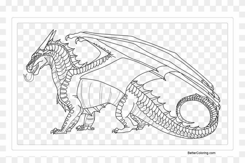 Free wings of fire coloring pages night seawing lineart