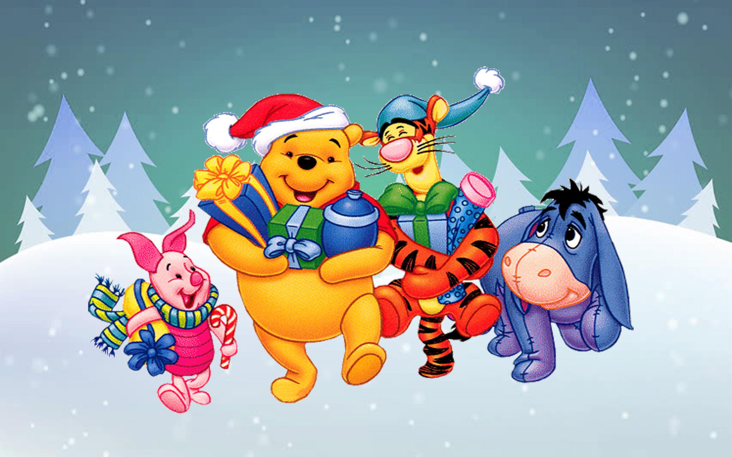 Christmas winnie the pooh wallpapers