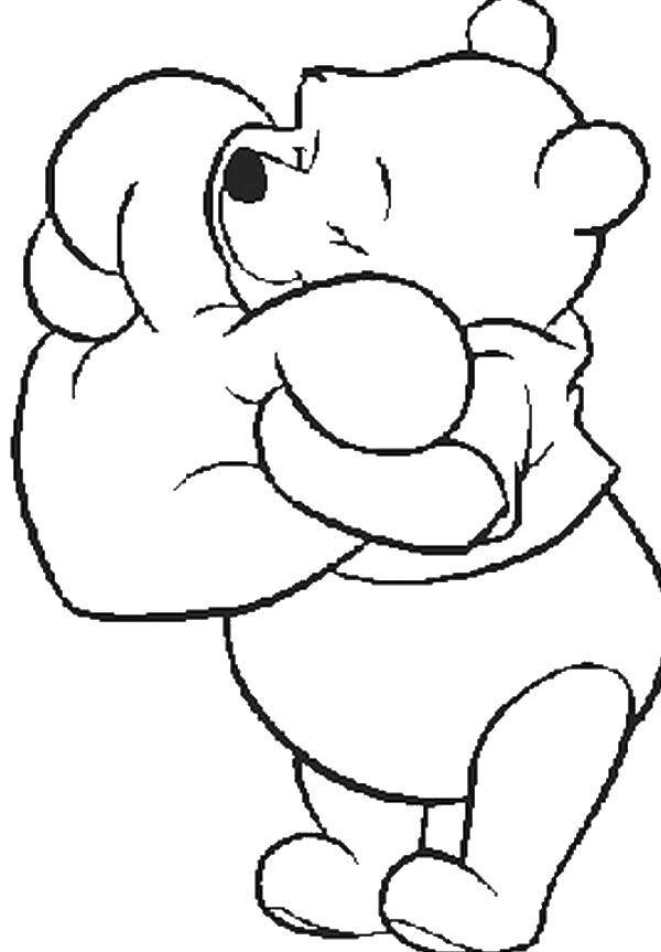 Online coloring pages heart coloring winnie the pooh with a heart cartoons