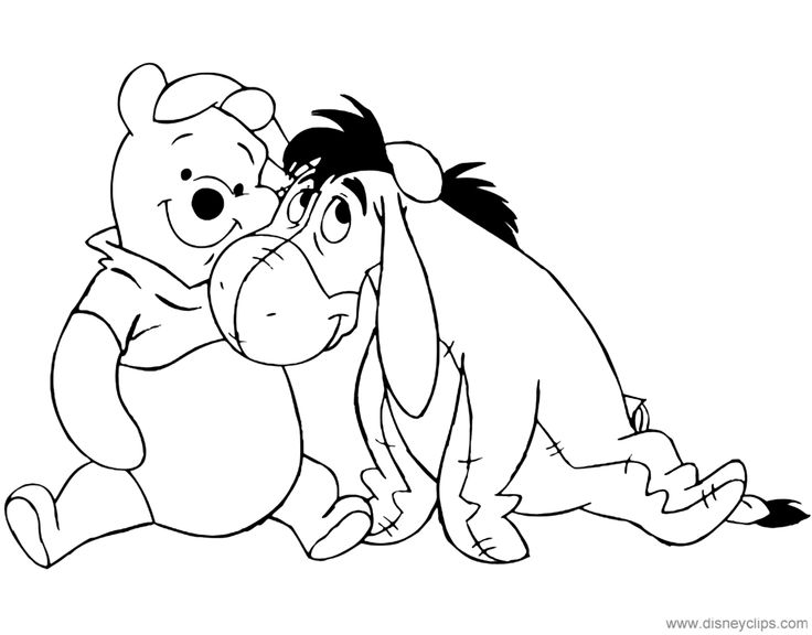 Winniethepooh and eeyore disney coloring pages eeyore coloring pages
