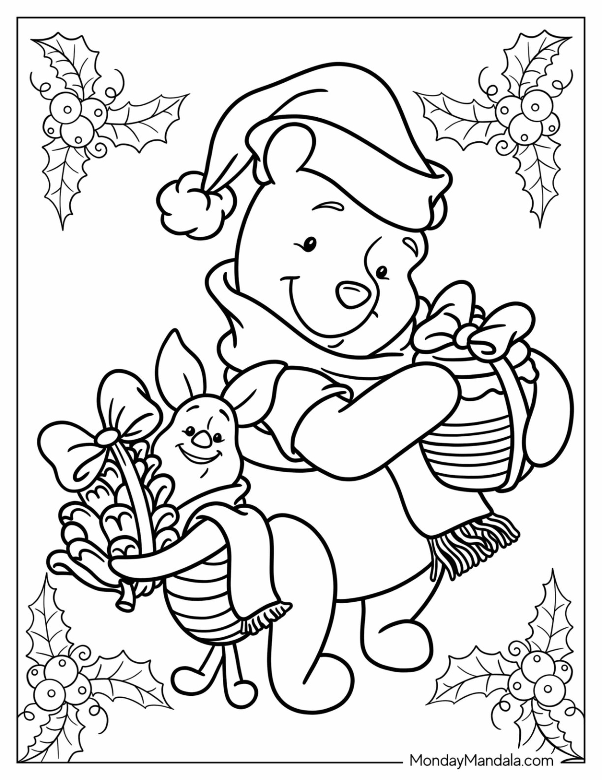 Disney christmas coloring pages free pdf printables