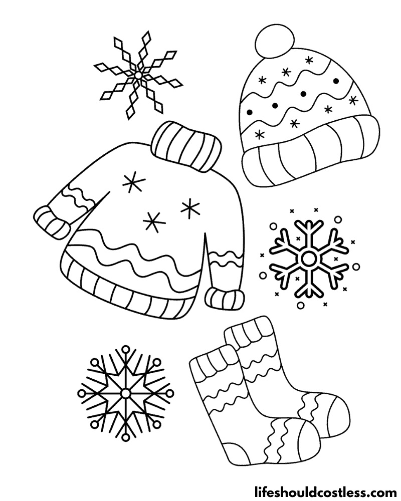 Snow coloring pages free printable pdf templates