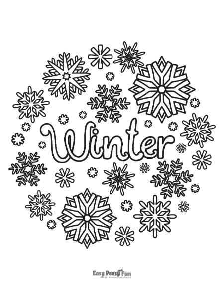 Printable winter coloring pages