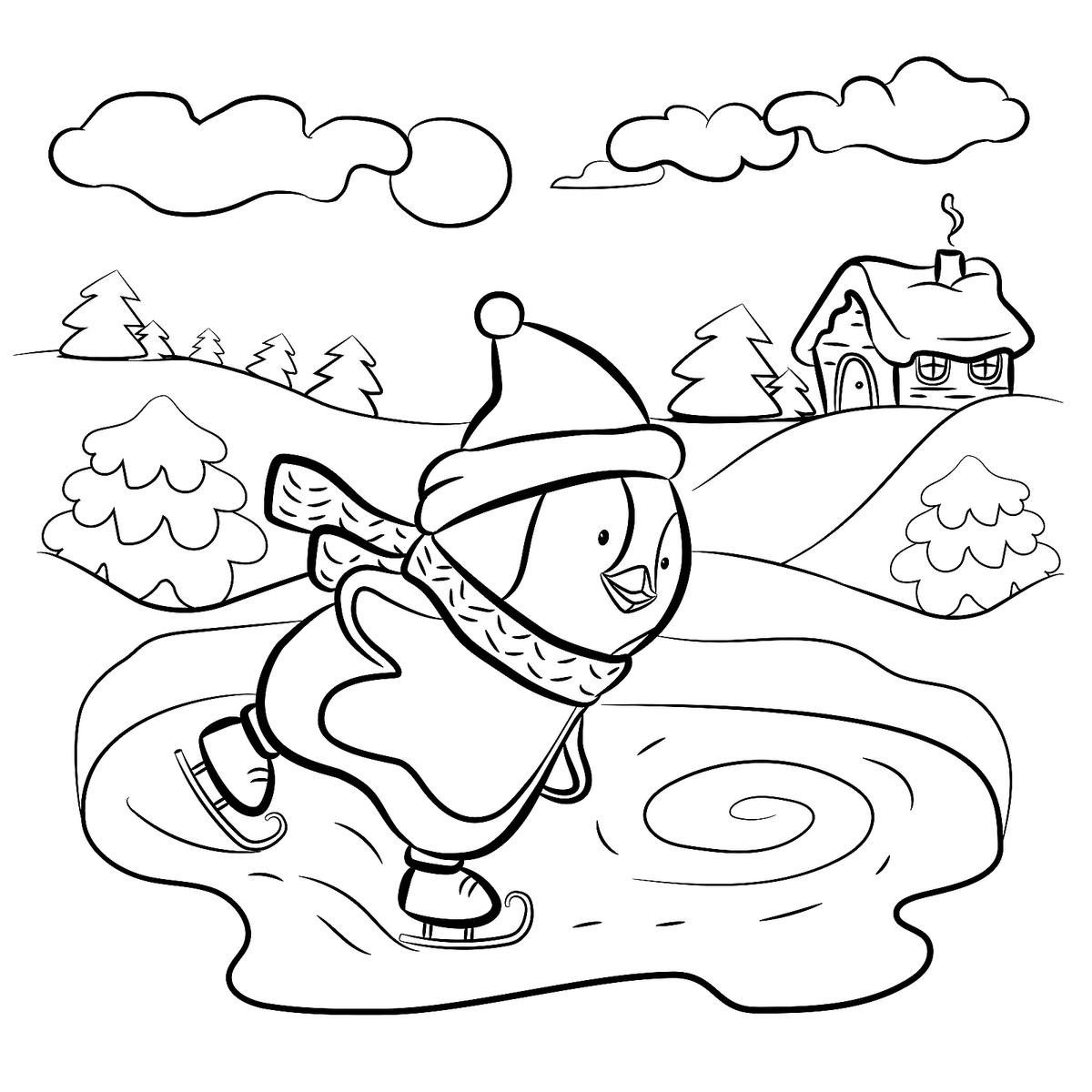 Winter coloring puzzle pages free printable winter