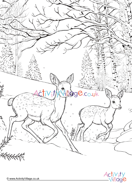 Winter deer louring page