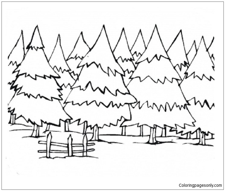 Forest coloring pages printable for free download