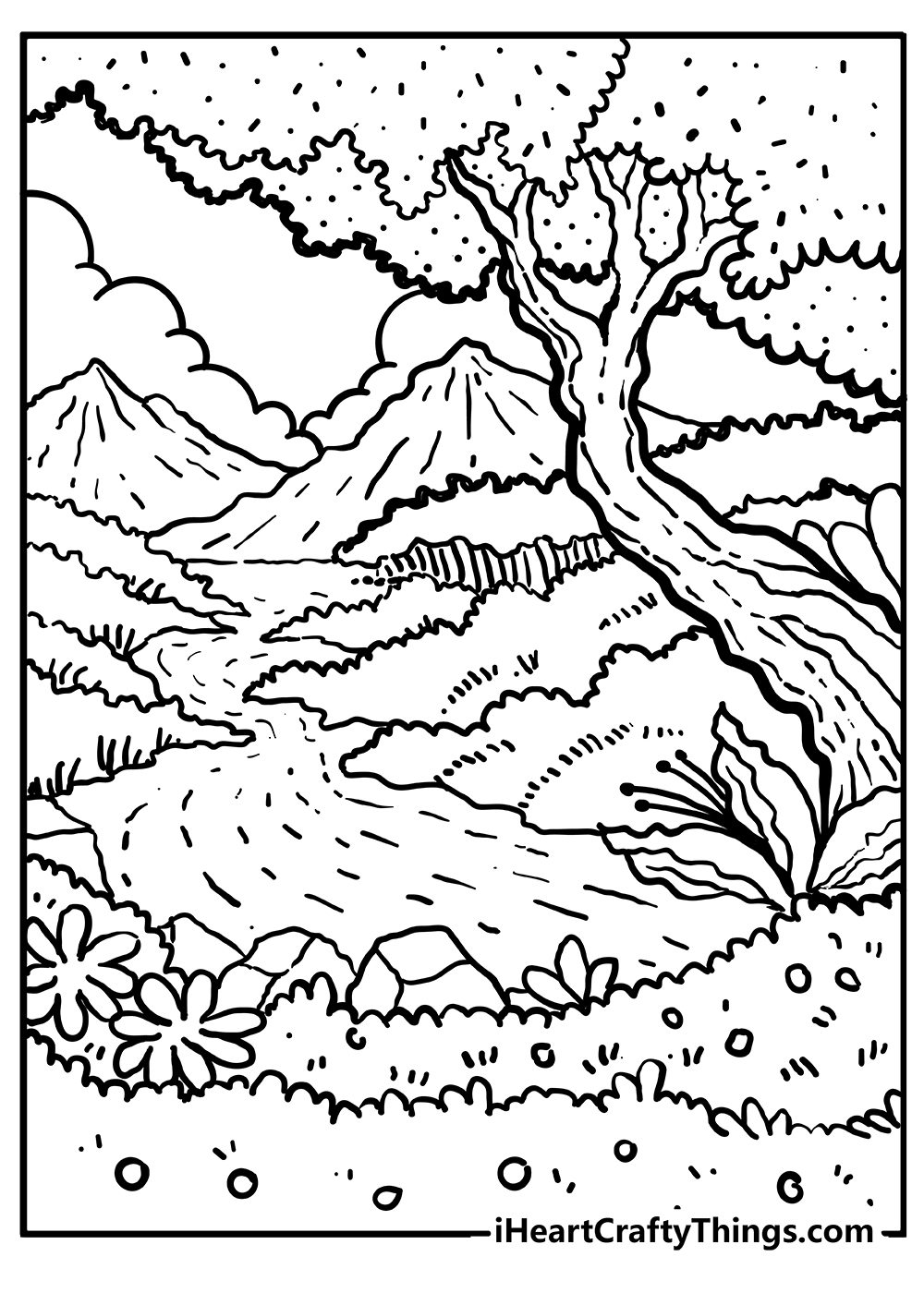 Forest coloring pages free printables