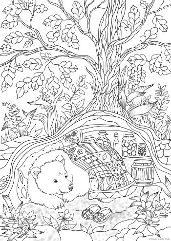 Bear in a hole â favoreads coloring club