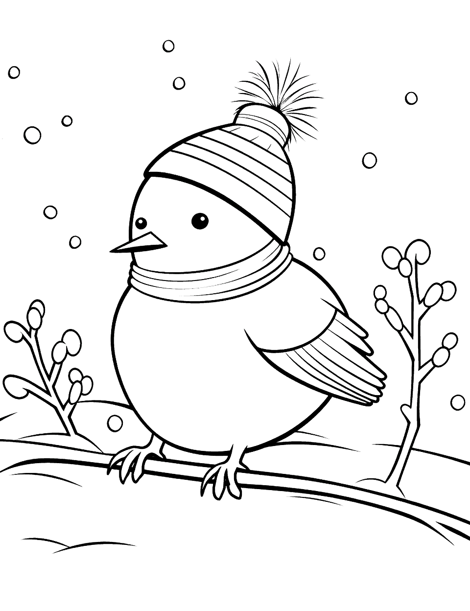 Winter coloring pages free printable sheets