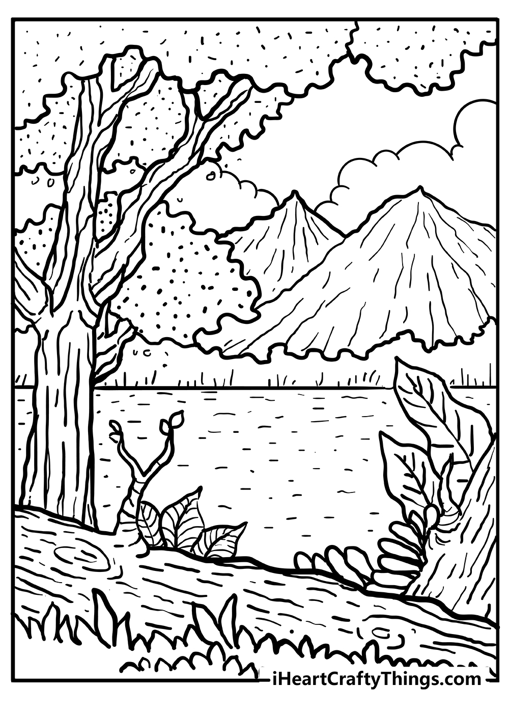 Forest coloring pages free printables