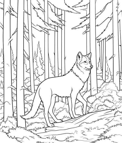 Free printable forest coloring pages list