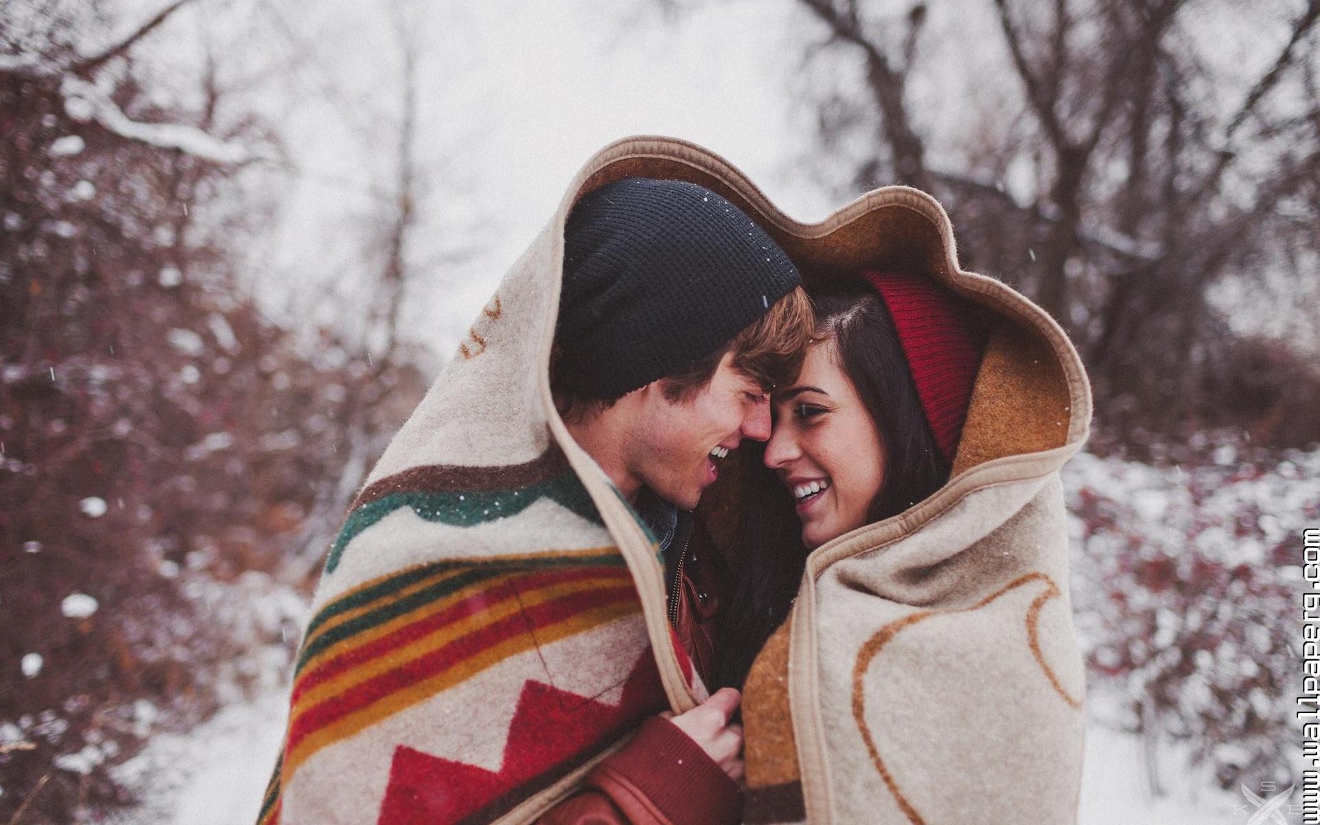 Download love couple in winter
