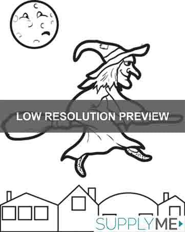 Printable halloween witch coloring page for kids â