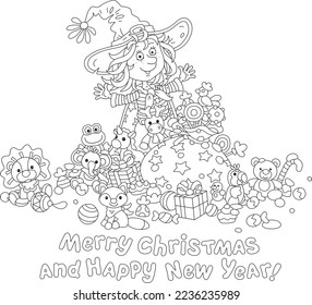 Happy new year merry christmas card stock vector royalty free