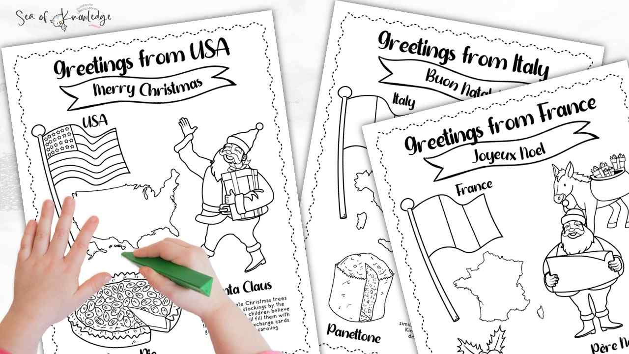 Christmas around the world book bonus coloring pages
