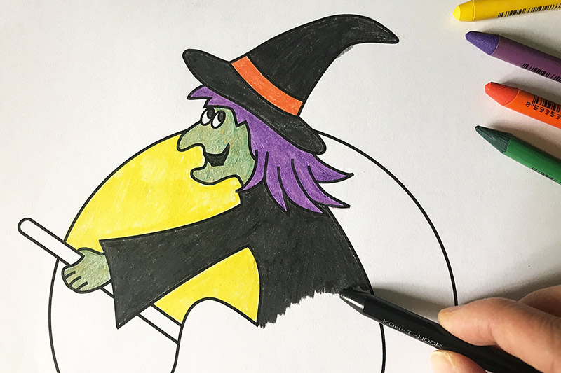 Witch free printable templates coloring pages