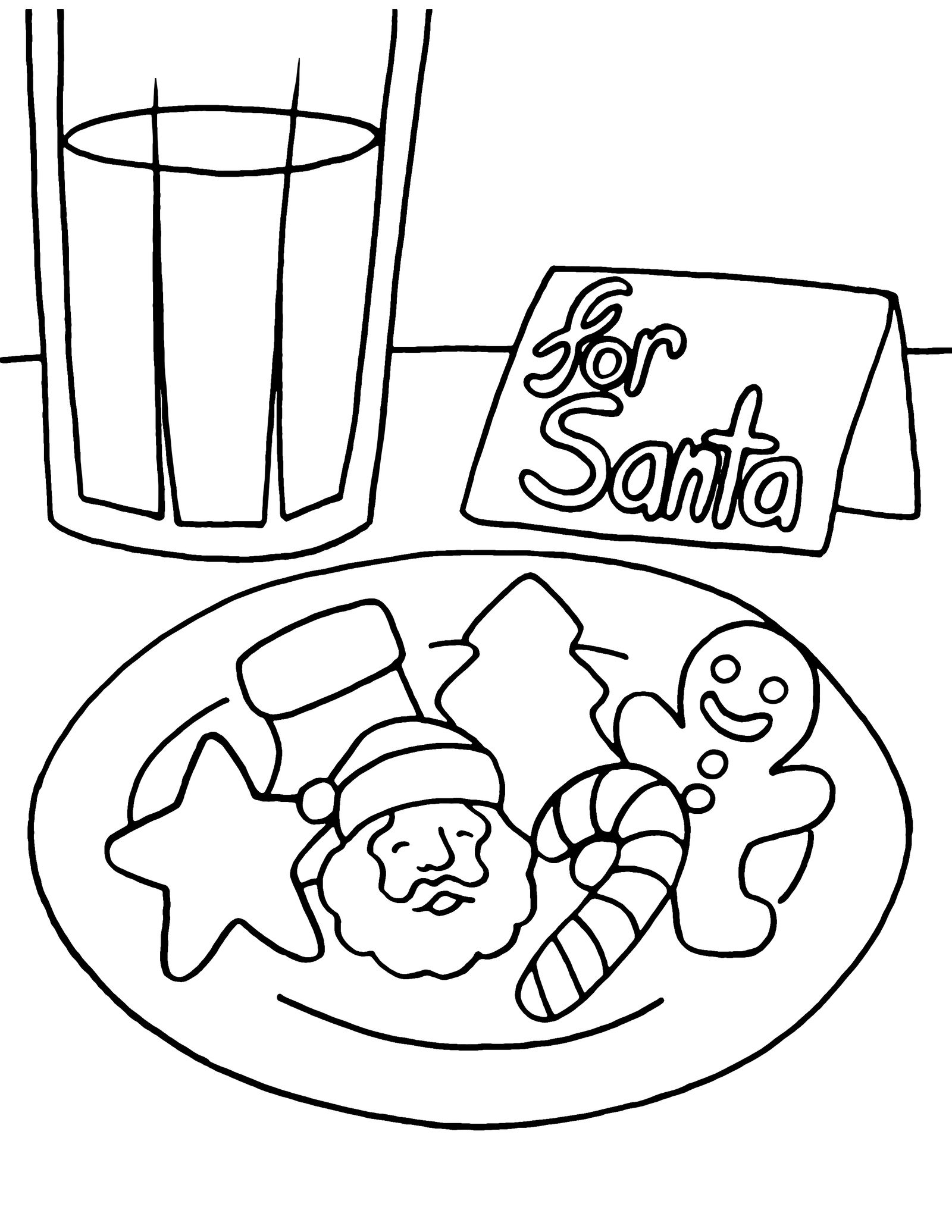 Cookies for santa coloring page by cetivarose on