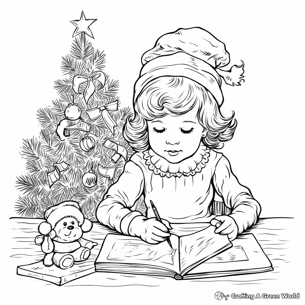 Christmas card coloring pages