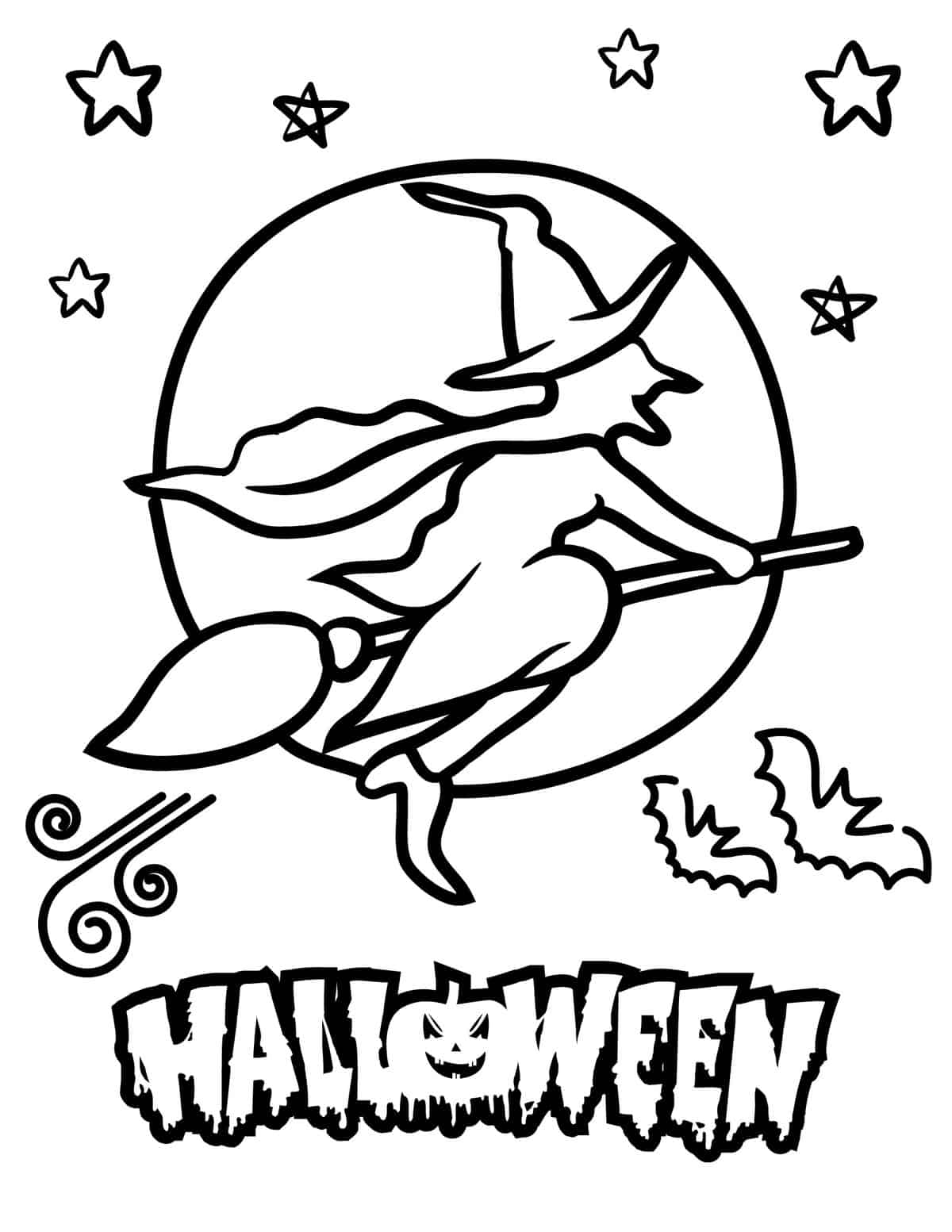 Free halloween coloring pages for kids and adults