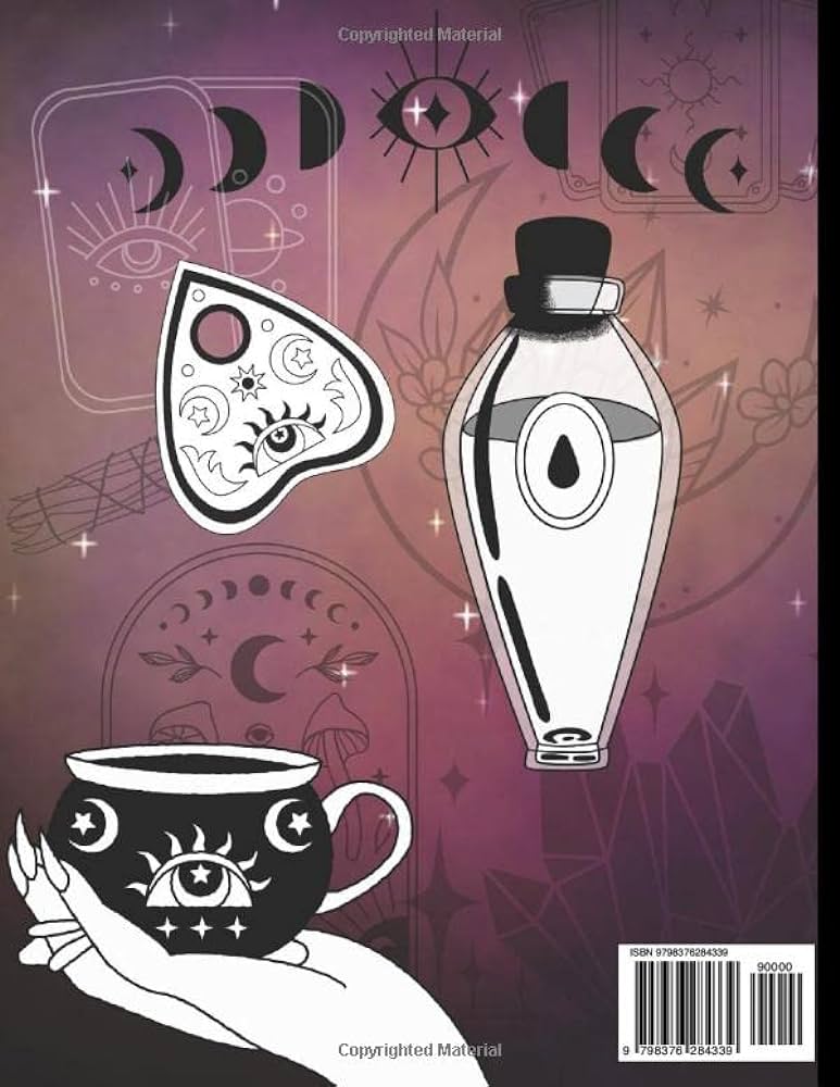 Witchy coloring book