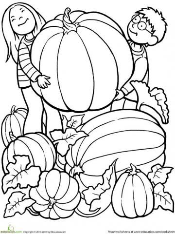 Vibrant fall coloring pages for kids