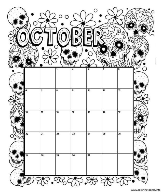 Beautiful picture of october coloring pages