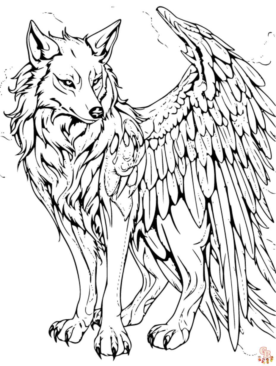 Printable wolf coloring pages free for kids and adults