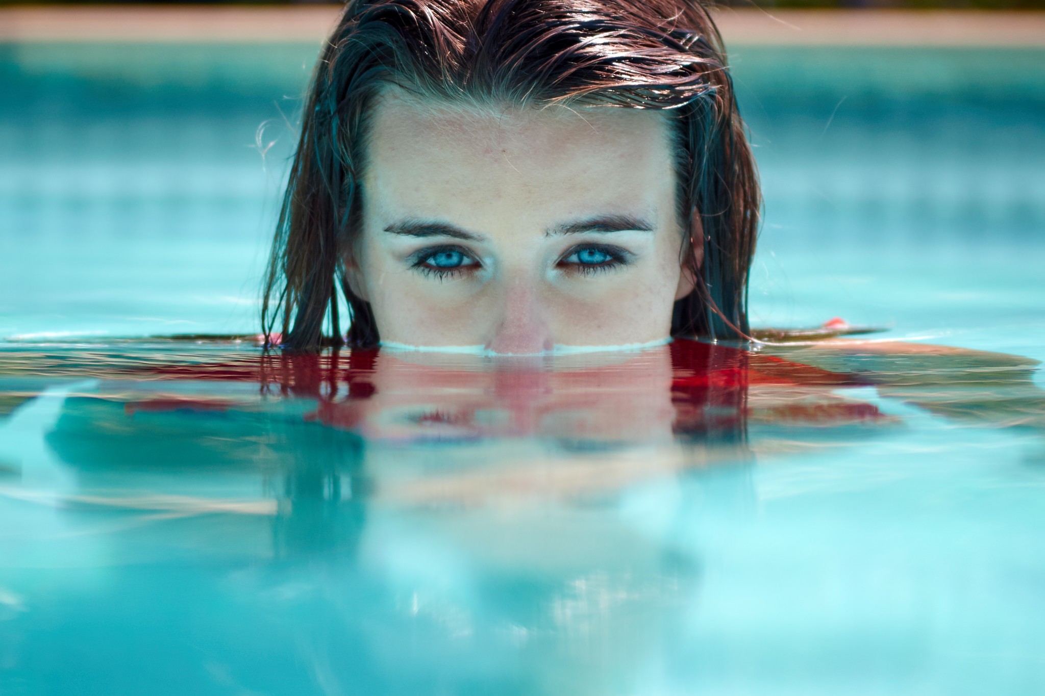 Women swimming pool model