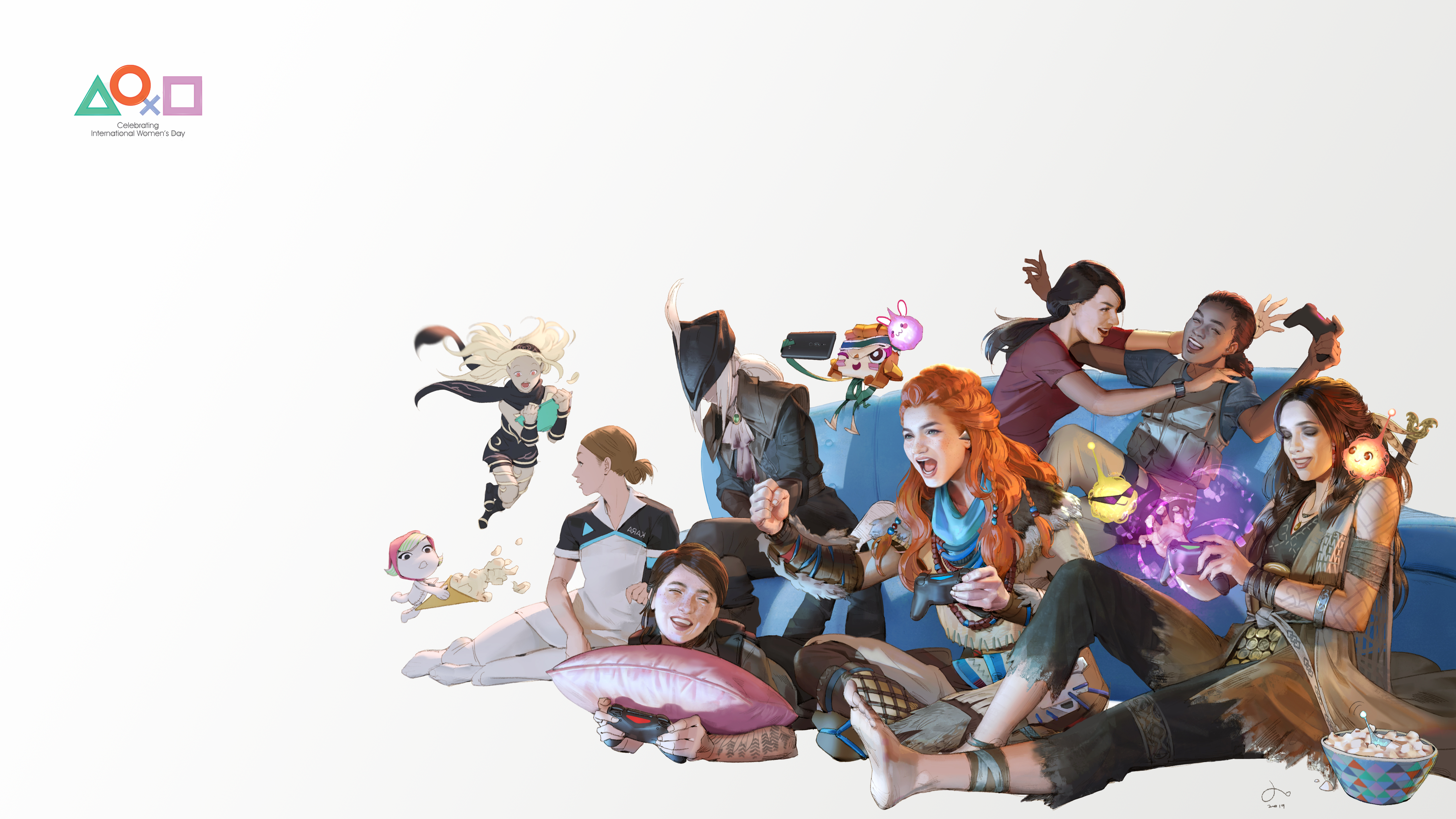Made a wallpaper of the international womens day art if anyone wants it rplaystation