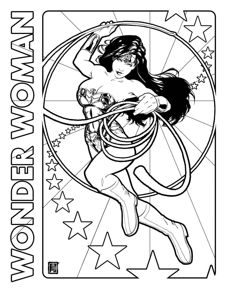 Wonder woman day coloring page by johntylerchristopher on