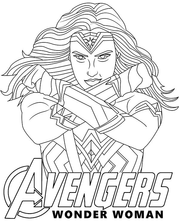 Wonder woman coloring page print pdf