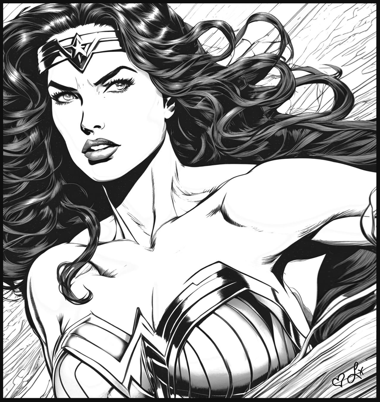 Wonder woman coloring page by lxzandra on