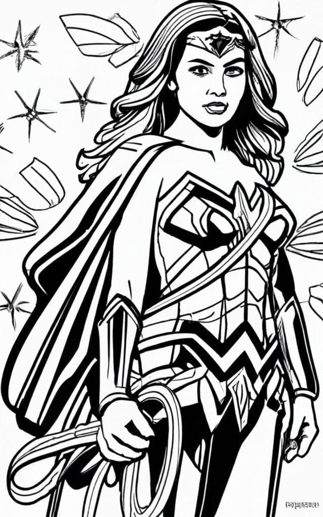 Wonder woman black and white