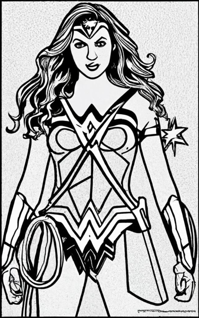 Wonder woman printable coloring pages
