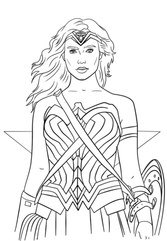 Wonder woman portrait coloring page free printable coloring pages