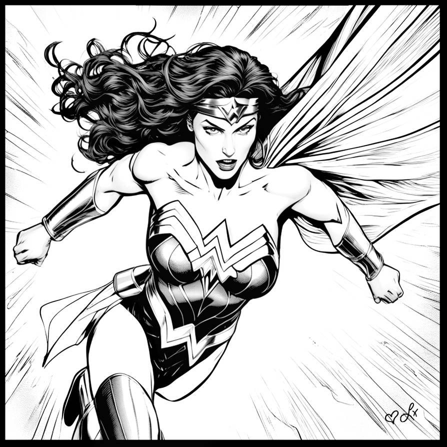 Coloring page wonder woman by lxzandra on