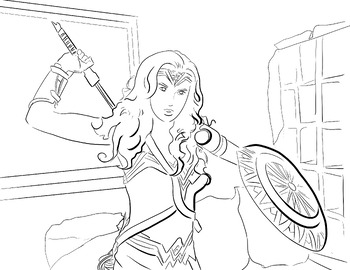 Wonder woman coloring page by superhero training and supply tpt