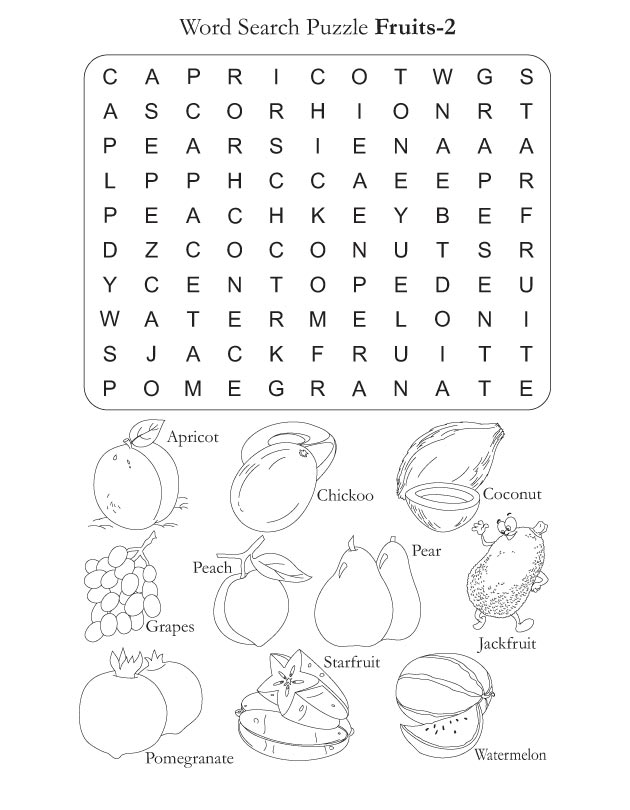 Word search puzzle fruits download free word search puzzle fruits for kids best coloring pages