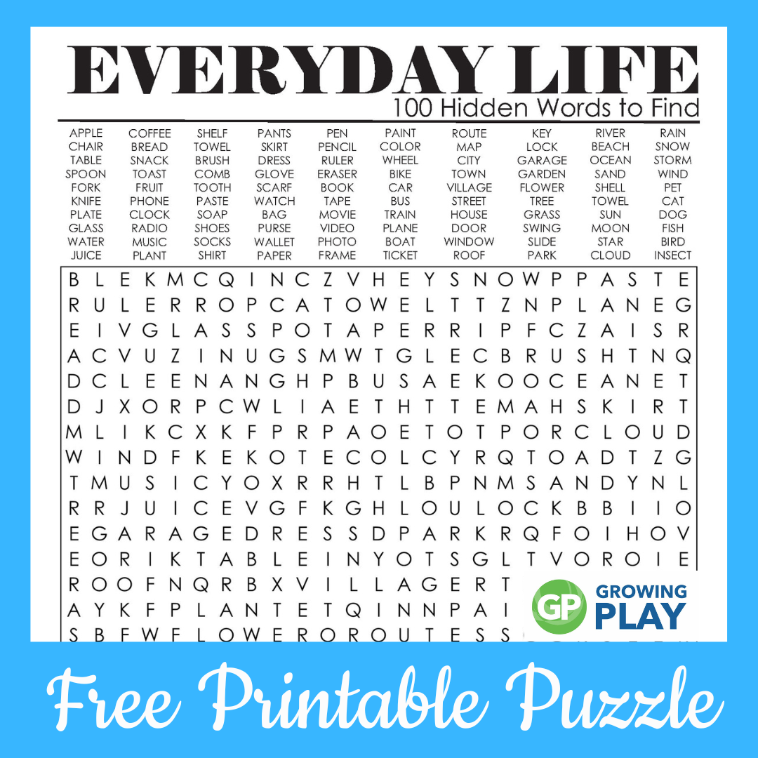 Hard word search puzzles printable